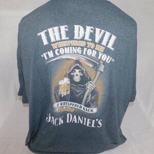 Mens 3XL Gray Jack Daniels The Devil Whispered T Shirt